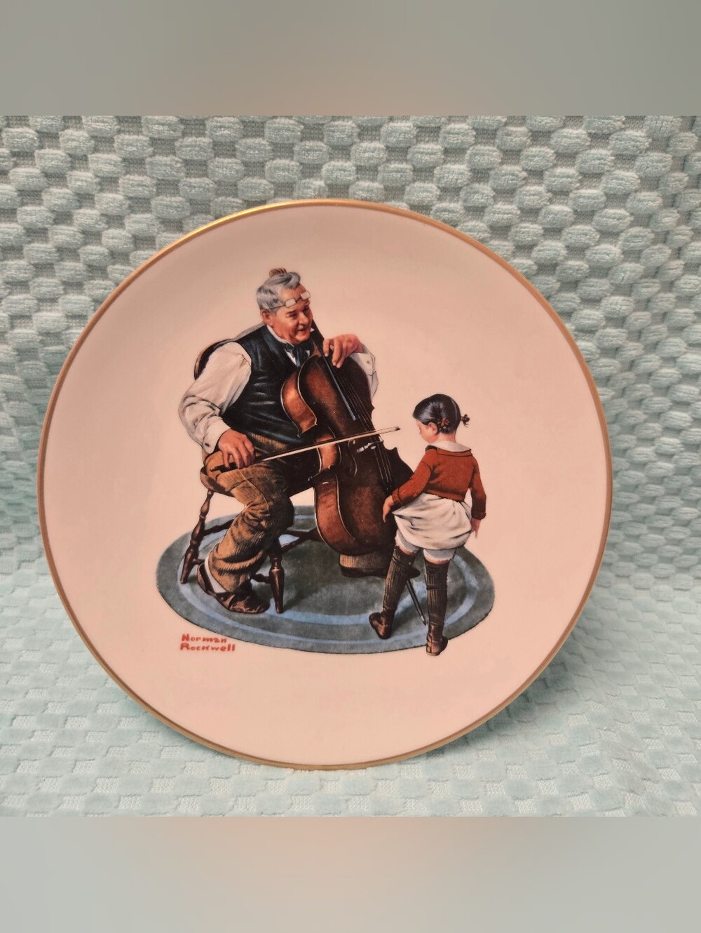 Norman Rockwell "Grandpa"s Girl" Decorative Wall Plate